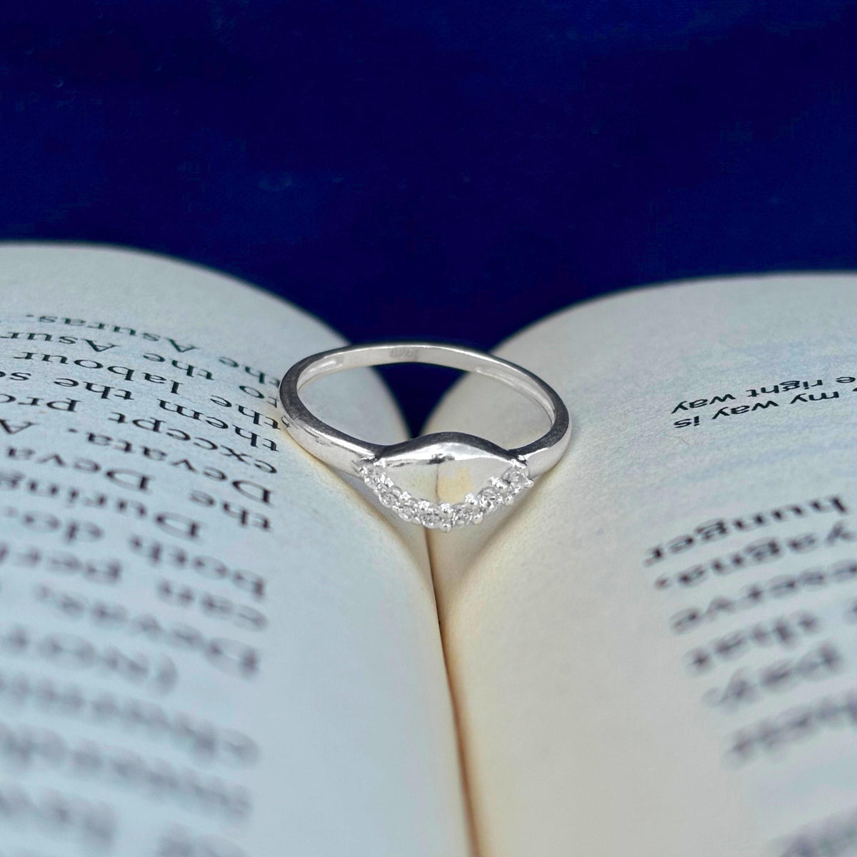 925 Sterling Silver CZ Halo Ring - Dainty Pavé Navette Design, Minimalist Promise Ring, Elegant Cubic Zirconia Stacking Jewelry Gift for Her