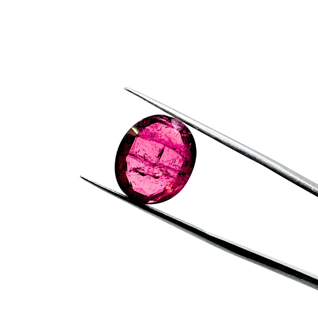 6.65 Cts Natural Pink Rubellite Tourmaline Gemstone: Oval Cut